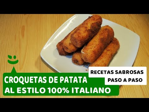 Como hacer CROQUETAS de PATATA y QUESO (receta FACIL y muy BUENAS) 🇮🇹