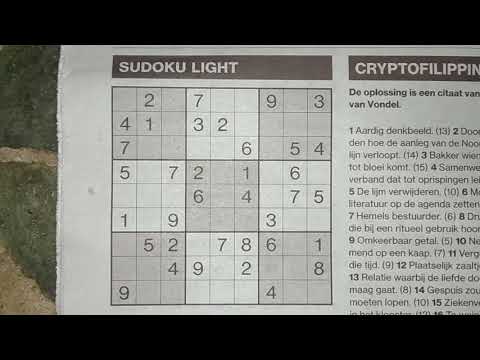 "Light" Sudoku puzzle made easy (with a PDF file) 05-31-2019 part 1 of 2