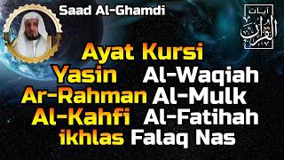 Download lagu Ayat Kursi, Surah Yasin, Ar Rahman, Al Waqiah, Al Mulk, Al Kahfi, Al Fatiha,ikhlas By Saad Al Ghamdi mp3