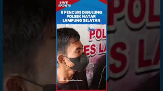 6 Pelaku dari 2 Kasus Pencurian Digelandang Polsek Natar Lampung Selatan, 3 Pelaku Curanmor