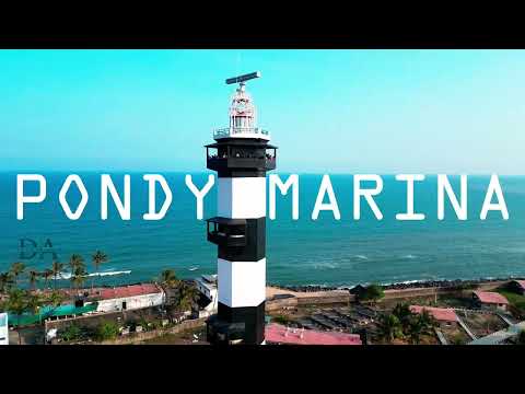 Pondy Marina..... | Beach 🏖 | Pondicherry | Credits: Drone Ashwanth #pondymarina #pondicherry #beach