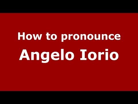 How to pronounce Angelo Iorio (Italian/Italy)  - PronounceNames.com