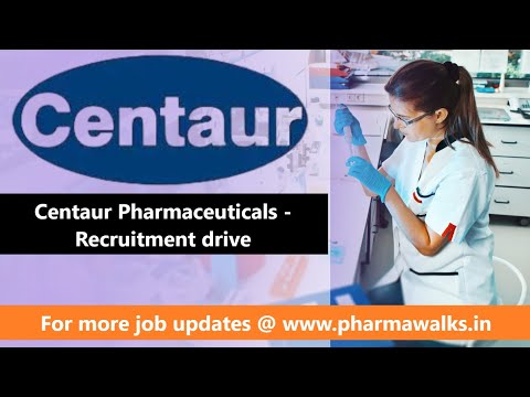 Centaur Pharmaceuticals – Walk-in interview