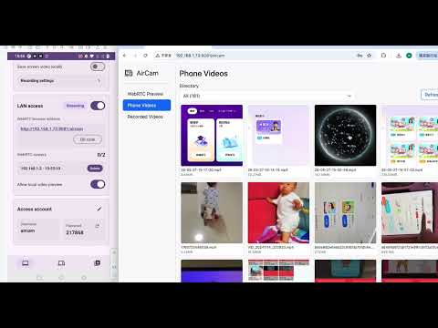 AirCam-Screen over WiFi