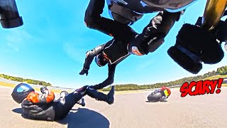 10 Minutes OF CRAZY, INSANE and SCARY Motorcycle Moments - Ep. 631