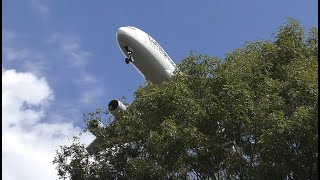 4k | Just above the trees! | A380 - Lufthansa approaching EDDM/Munich Airport | 07.2024