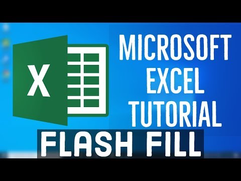 Microsoft Excel Tutorial Flash Fill in Excel Series features