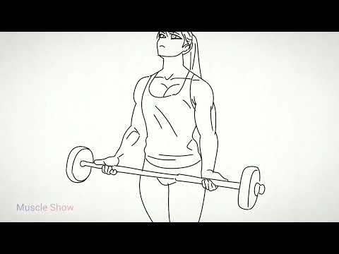 Female bicep workout Animated - Made by Muscle Show