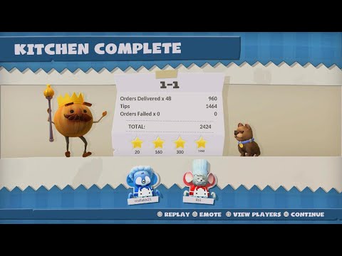 Overcooked 2 Lvl 1-1 4 stars