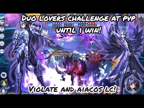 Saint Seiya: Awakening (KOTZ) - Duo Lovers Challenge at PvP until I Win! Violate and Aiacos LC!