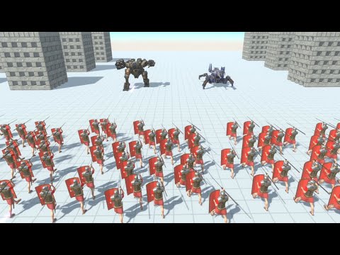 S.P.I.D.E.R. and B.O.S.S. vs 100 Humans ARBS Animal Revolt Battle Simulator