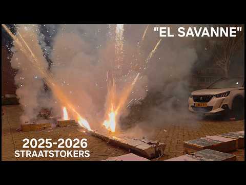 STRAATSTOKERS VUURWERKSHOW OUDJAAR  2025-2026 "EL SAVANNE"  #vuurwerk #fireworks #feuerwerk