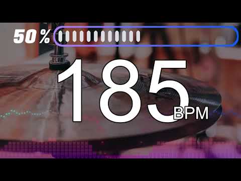 185BPM　Hi-hat①　5minutes Drums Metronome