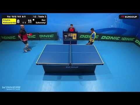 09:55 Dmytro Alieksieienko 1-3 Ihor Sukovatyi 18.05.2023 TT Euro.Cup Ukraine Master. Table 3