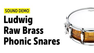 Video thumbnail for Ludwig Raw Brass Phonic Snares - Sound Demo by Drums Bonedo