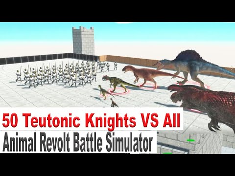 ⚡ 50 Teutonic Knights vs Every Faction ⚡ Sky Death Arena ⚡  Animal Revolt Battle Simulator ⚡