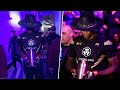 Israel Adesanya walks out to the Undertaker's theme song at #UFC276 in front of Vince McMahon & HHH
