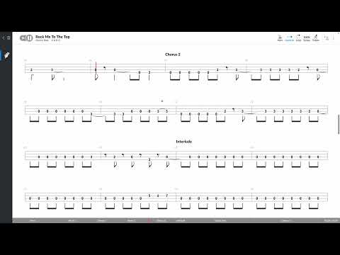 Tesla - Rock Me To The Top (BASS TAB PLAY ALONG)