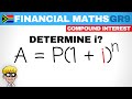 Financial Maths Grade 9: Compound Interest Determine the interest rate
