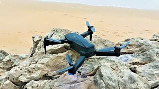Eachine E520s 1080p Video Quality Demo in Cloudy Windy Weather. Low Battery Auto Return Problems.