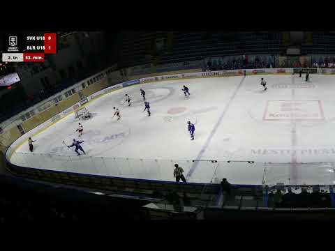 Slovakia U18 vs Belarus U18 first goal in game from Juraj Slafkovsky#17