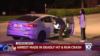 Arrest made following Pompano Beach fatal hit-and-run