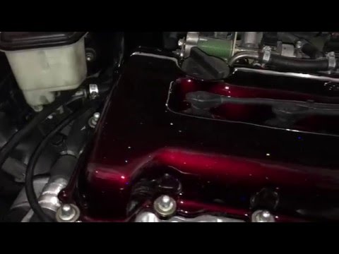 TWISTED MOTION GTIR PAINTED VALVE COVER BLACK CHERRY CANDY RED WITH RAINBOW FLAKE B14 200SX