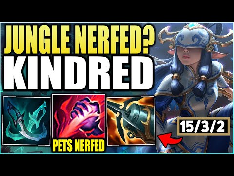 DO The New Jungle Nerfs Effect Kindred Jungle? (Jungle Pets Damage Nerfed!) - League of Legends