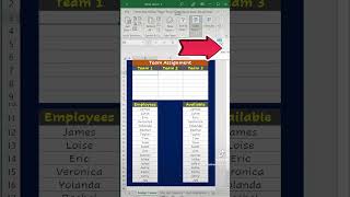 Assign values from an available list. This works well when assigning things like teams and you have a single list that needs to be split among a number of columns. - Excel Xpert tutorial video