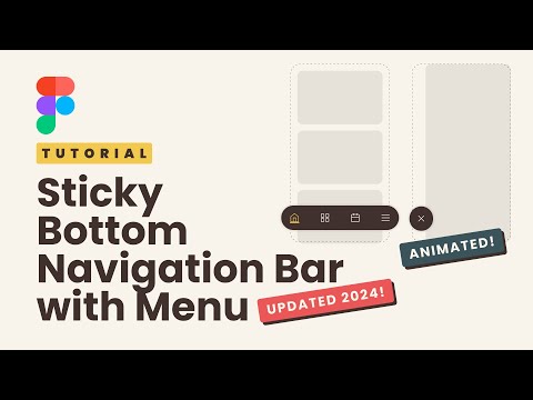 Create A Fixed Bottom Nav Bar / Expanding Menu That Animates Between Screens - Figma Tutorial 2024
