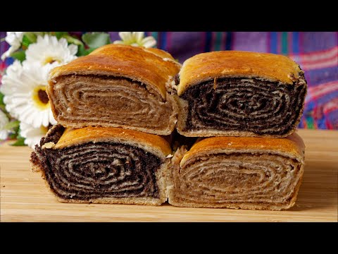 Dokonalý recept na makový a orechový závin. Trik, vďaka ktorému budete mať v reze niekoľko vrstiev náplne a cesta. | NajRecept.sk