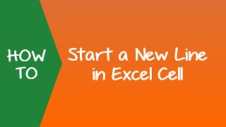 How to Start a New Line in  Excel (within cell and formula)