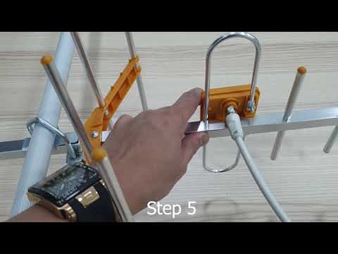 8 Elements antenna installation guide for Malaysia channels MYTV MYFREEVIEW UHF DVB T2 DEMO