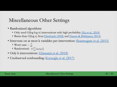 11.8 - Causal Discovery from Interventions in Other Settings