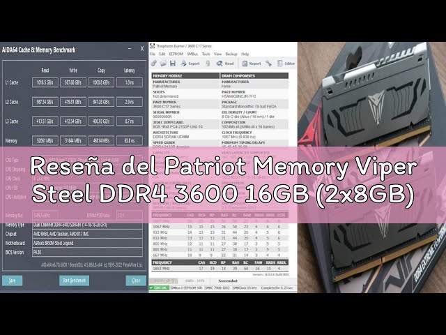 Vídeo relacionado con Patriot Memory Viper Steel DDR4 3600 16GB (2x8GB) CL18 Kit de Memoria RAM Alto Rendimiento Gris
