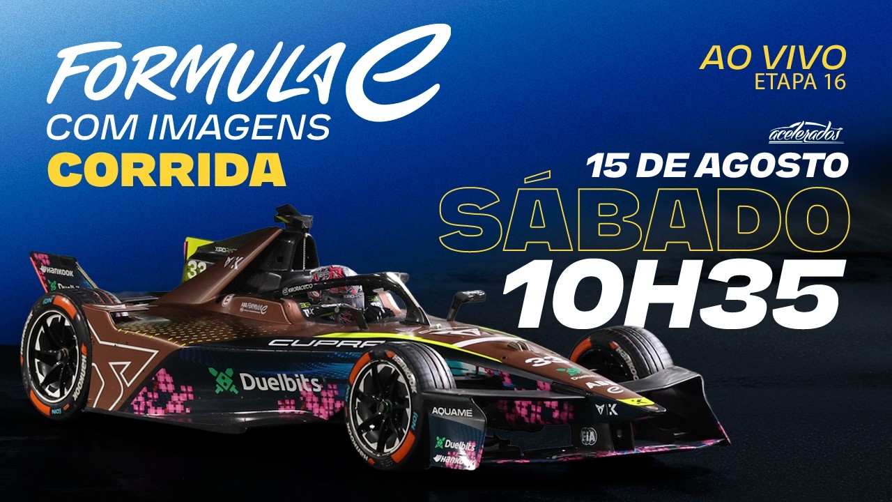 FÓRMULA E - AO VIVO E COM IMAGENS - CORRIDA - E-PRIX DE LONDRES - 10h35
