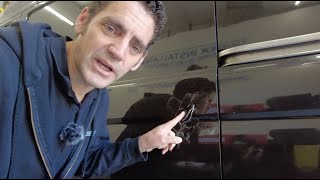 VW Volkswagen Crafter 2022 broken into by a hole in the side door and we install our repair solution