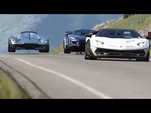 Aston Martin Valkyrie vs Sports Luxury Cars at Highlands