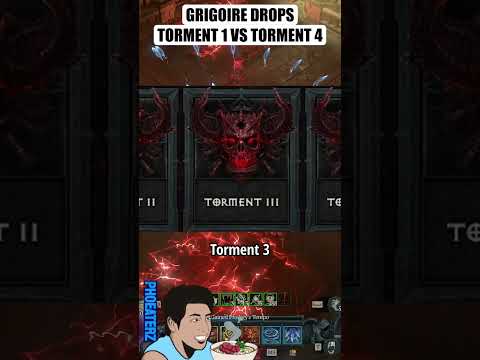 TORMENT 1 VS TORMENT 4 DROPS ON GRIGOIRE | Diablo 4 #diabloiv