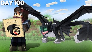 I Spent 100 Days in STRIKE CLASS ONLY HOW TO TRAIN YOUR DRAGON in Minecraft!