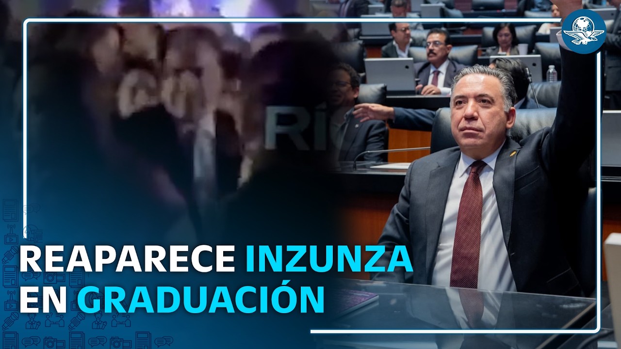 Enrique Inzunza es captado en graduación luego de señalamientos de EU