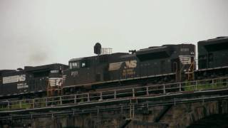 preview picture of video 'Marysville PA 08.01.10: Big Bridge, Bigger Trains, And A Splash Of Mystery, Part 1'