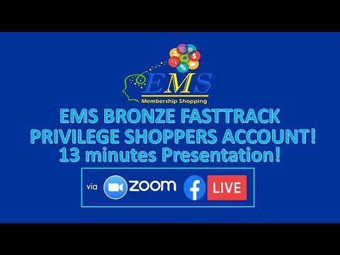EMS BRONZE FASTTRACK PRIVILEGE SHOPPERS ACCOUNT - Dec 08,2022! 13minutes Presentation! - Tagalog!