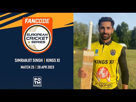 POTM: S.Singh - KIN-XI vs MU | Highlights | FanCode ECS Milan | 28 Apr 2023 | ECS23.262