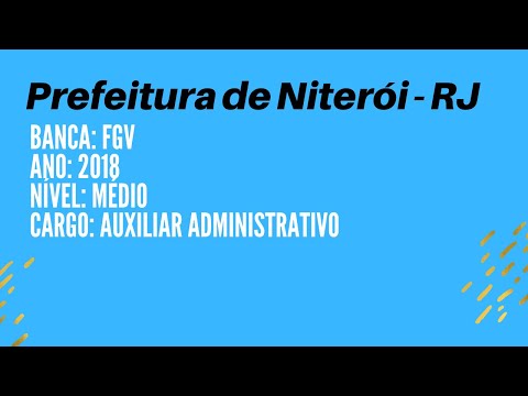 Questão 35 - Prefeitura de Niterói - RJ - 2018
