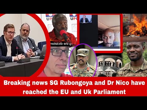 Breaking news! SG Lewis Rubongoya and Dr Nico Have reached the Uk parliament to report Gen Museveni