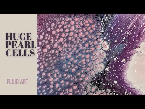 Acrylic pouring. Fluid art with extreme sheen metallic paint.
