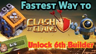 How do you get 6th builder in COC?|How Do I get Master Builder Hut?| How to Get 6th Builder coc Fast