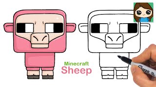 How to Draw Sheep from Minecraft