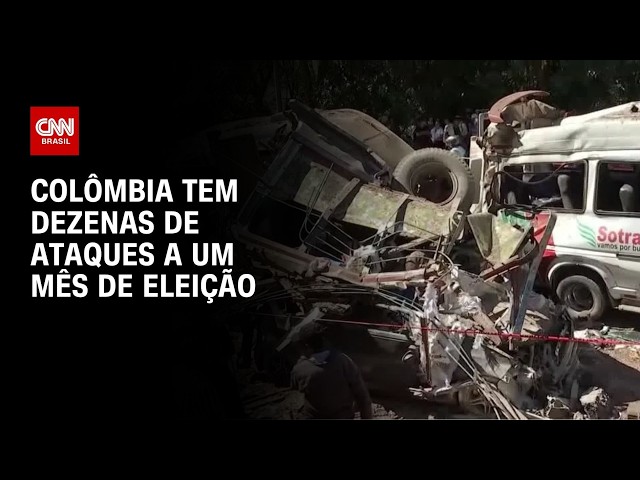 Ataques na Colômbia: Dezenas são registrados a um mês de eleição | CNN 360°